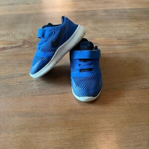 Nike Kids Blue Mesh Sneaker with Black Swoosh